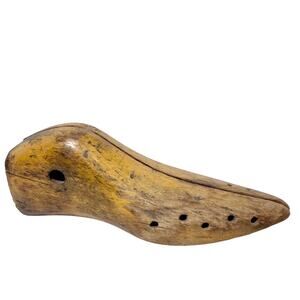Antique Wooden Shoe Stretcher Cobblers Lasts Tree Mold Form Insert 8"X3"